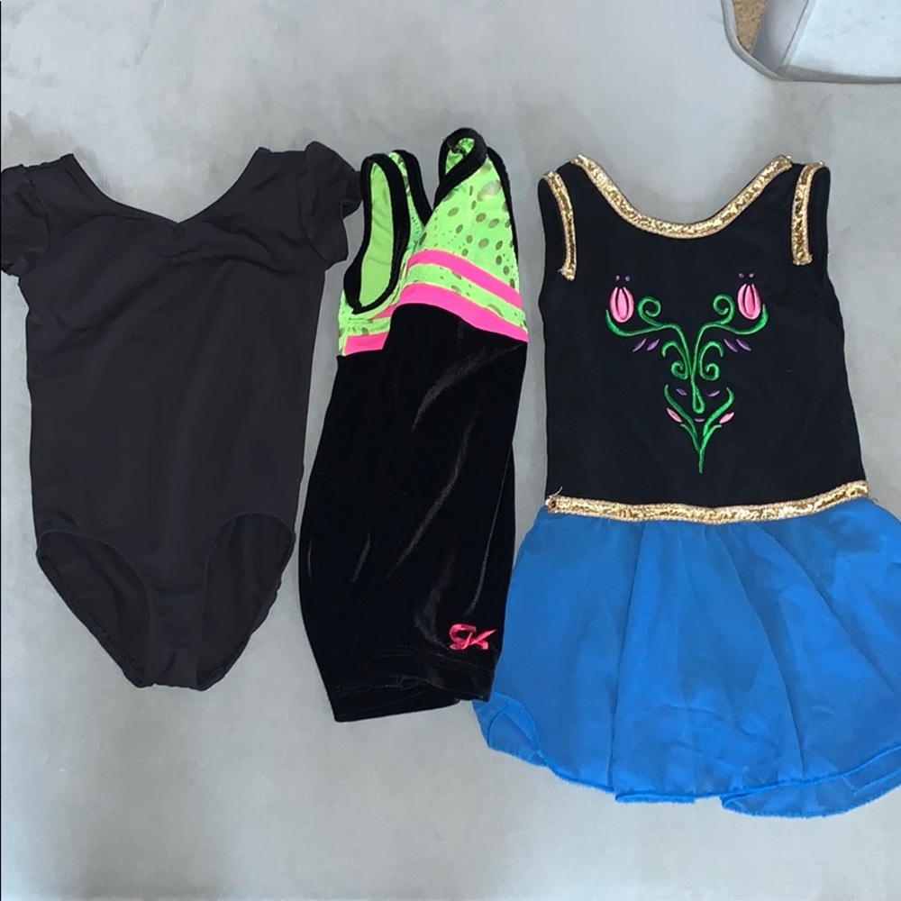 4/5T gymnastic and dance leotards w/ Skirt